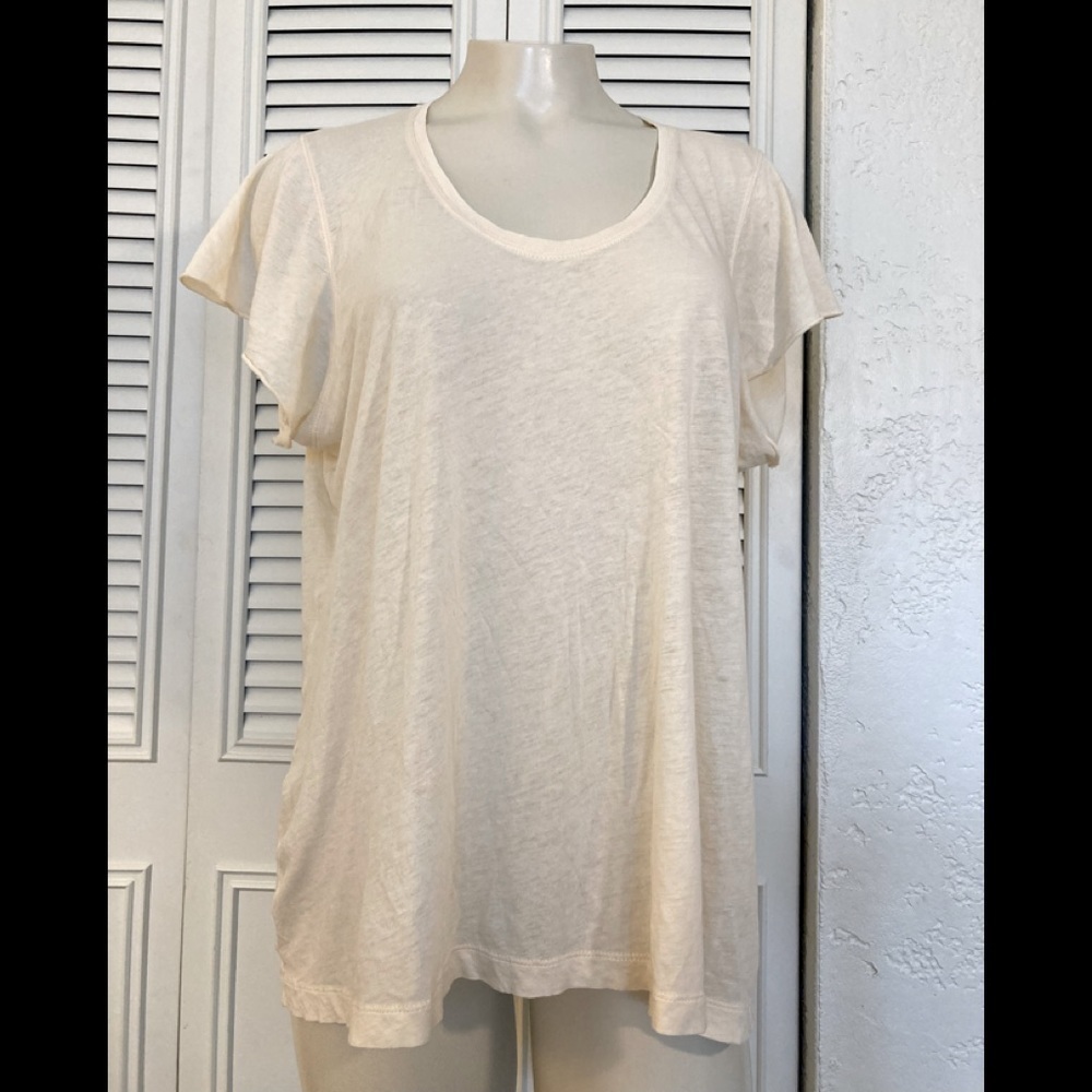DRIES VAN NOTEN Cotton ivory T-shirt Large